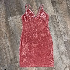 Velvet dark Pink dress